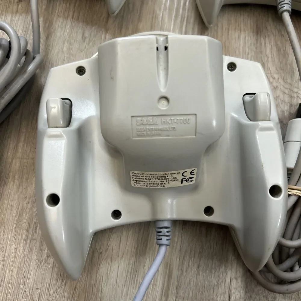 Sega Dreamcast Controller Lot Of 3 Official OEM White Grey HKT 7700 Tested Works